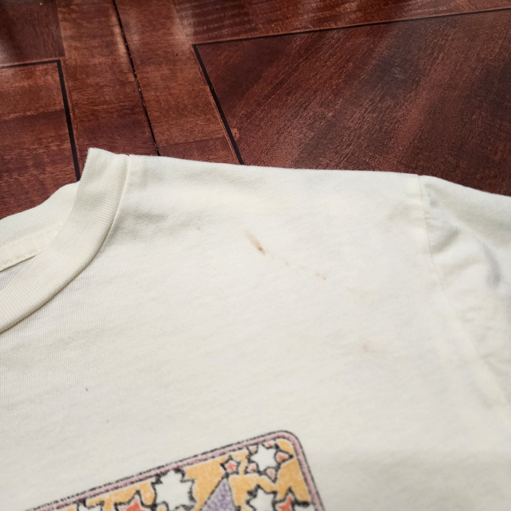 Elton John T Shirt Mens L Cream Troubadour 1970 Live Graphic Cotton Concert Tee - Picture 5 of 10